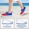 imageWateLves Toddler Water Shoes Kids Boys and Girls Quick Dry Water Sneakers Slip On Aqua Swim Shoes for Beach Daily WalkingRedBlue