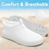 imageWateLves Toddler Water Shoes Kids Boys and Girls Quick Dry Water Sneakers Slip On Aqua Swim Shoes for Beach Daily WalkingWhite