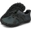 imageWateLves ToddlerLittleBigKid Water Shoes Wide Barefoot Aqua Athletic Sneakers Girls Boys Hiking Beach Swim Fast Dry Shoes Builtin Heel GripsDark Gray