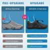 imageWateLves ToddlerLittleBigKid Water Shoes Wide Barefoot Aqua Athletic Sneakers Girls Boys Hiking Beach Swim Fast Dry Shoes Builtin Heel GripsDark Gray