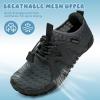 imageWateLves ToddlerLittleBigKid Water Shoes Wide Barefoot Aqua Athletic Sneakers Girls Boys Hiking Beach Swim Fast Dry Shoes Builtin Heel GripsDark Gray