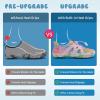 imageWateLves ToddlerLittleBigKid Water Shoes Wide Barefoot Aqua Athletic Sneakers Girls Boys Hiking Beach Swim Fast Dry Shoes Builtin Heel GripsFish Scale Colourful