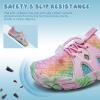 imageWateLves ToddlerLittleBigKid Water Shoes Wide Barefoot Aqua Athletic Sneakers Girls Boys Hiking Beach Swim Fast Dry Shoes Builtin Heel GripsFish Scale Colourful