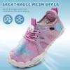 imageWateLves ToddlerLittleBigKid Water Shoes Wide Barefoot Aqua Athletic Sneakers Girls Boys Hiking Beach Swim Fast Dry Shoes Builtin Heel GripsFishscale Pink Purple
