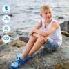 imageWateLves ToddlerLittleBigKid Water Shoes Wide Barefoot Aqua Athletic Sneakers Girls Boys Hiking Beach Swim Fast Dry Shoes Builtin Heel GripsGradient Blue