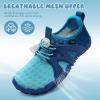 imageWateLves ToddlerLittleBigKid Water Shoes Wide Barefoot Aqua Athletic Sneakers Girls Boys Hiking Beach Swim Fast Dry Shoes Builtin Heel GripsGradient Blue