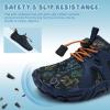 imageWateLves ToddlerLittleBigKid Water Shoes Wide Barefoot Aqua Athletic Sneakers Girls Boys Hiking Beach Swim Fast Dry Shoes Builtin Heel GripsNavy Dinosaur