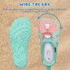 imageWateLves ToddlerLittleBigKid Water Shoes Wide Barefoot Aqua Athletic Sneakers Girls Boys Hiking Beach Swim Fast Dry Shoes Builtin Heel GripsPink Green