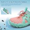 imageWateLves ToddlerLittleBigKid Water Shoes Wide Barefoot Aqua Athletic Sneakers Girls Boys Hiking Beach Swim Fast Dry Shoes Builtin Heel GripsPink Green
