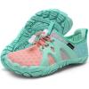 imageWateLves ToddlerLittleBigKid Water Shoes Wide Barefoot Aqua Athletic Sneakers Girls Boys Hiking Beach Swim Fast Dry Shoes Builtin Heel GripsPink Green