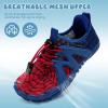 imageWateLves ToddlerLittleBigKid Water Shoes Wide Barefoot Aqua Athletic Sneakers Girls Boys Hiking Beach Swim Fast Dry Shoes Builtin Heel GripsRed Blue