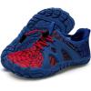 imageWateLves ToddlerLittleBigKid Water Shoes Wide Barefoot Aqua Athletic Sneakers Girls Boys Hiking Beach Swim Fast Dry Shoes Builtin Heel GripsRed Blue
