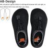 imageWateLves Water Shoes for Toddler Little Kid Minimalist Wide Barefoot Zero Drop Sole Splay Naturally Aqua Sneakers Boys GirlsDqBlack