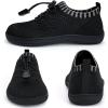 imageWateLves Water Shoes for Toddler Little Kid Minimalist Wide Barefoot Zero Drop Sole Splay Naturally Aqua Sneakers Boys GirlsDqBlack