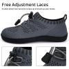 imageWateLves Water Shoes for Toddler Little Kid Minimalist Wide Barefoot Zero Drop Sole Splay Naturally Aqua Sneakers Boys GirlsDqDark Gray