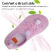 imageWateLves Water Shoes for Toddler Little Kid Minimalist Wide Barefoot Zero Drop Sole Splay Naturally Aqua Sneakers Boys GirlsDqPink