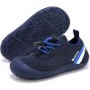 imageWateLves Wide Toddler Water Shoes Kids Barefoot Athletic Sneakers Girls Boys Quick Dry Aqua Socks for Beach Hiking Swim Kayak Sport Accessories Camping EssentialsNavy Blue