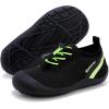 imageWateLves Wide Toddler Water Shoes Kids Barefoot Athletic Sneakers Girls Boys Quick Dry Aqua Socks for Beach Hiking Swim Kayak Sport Accessories Camping EssentialsBlackGreen