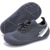 imageWateLves Wide Toddler Water Shoes Kids Barefoot Athletic Sneakers Girls Boys Quick Dry Aqua Socks for Beach Hiking Swim Kayak Sport Accessories Camping EssentialsDark Gray
