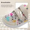 imageWateLves Wide Toddler Water Shoes Kids Barefoot Beach Swim Aqua Shoes Boys Girls Breathable Mesh Walking Hook and Loop SneakersBeige Unicorn