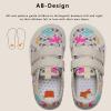 imageWateLves Wide Toddler Water Shoes Kids Barefoot Beach Swim Aqua Shoes Boys Girls Breathable Mesh Walking Hook and Loop SneakersBeige Unicorn