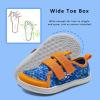 imageWateLves Wide Toddler Water Shoes Kids Barefoot Beach Swim Aqua Shoes Boys Girls Breathable Mesh Walking Hook and Loop SneakersBlueYellow