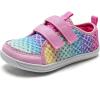 imageWateLves Wide Toddler Water Shoes Kids Barefoot Beach Swim Aqua Shoes Boys Girls Breathable Mesh Walking Hook and Loop SneakersColourful Fishscales