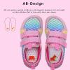 imageWateLves Wide Toddler Water Shoes Kids Barefoot Beach Swim Aqua Shoes Boys Girls Breathable Mesh Walking Hook and Loop SneakersColourful Fishscales