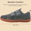 imageWateLves Wide Toddler Water Shoes Kids Barefoot Beach Swim Aqua Shoes Boys Girls Breathable Mesh Walking Hook and Loop SneakersDark Gray