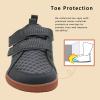 imageWateLves Wide Toddler Water Shoes Kids Barefoot Beach Swim Aqua Shoes Boys Girls Breathable Mesh Walking Hook and Loop SneakersDark Gray