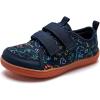 imageWateLves Wide Toddler Water Shoes Kids Barefoot Beach Swim Aqua Shoes Boys Girls Breathable Mesh Walking Hook and Loop SneakersDinosaur