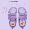 imageWateLves Wide Toddler Water Shoes Kids Barefoot Beach Swim Aqua Shoes Boys Girls Breathable Mesh Walking Hook and Loop SneakersPurple Fishscales