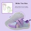 imageWateLves Wide Toddler Water Shoes Kids Barefoot Beach Swim Aqua Shoes Boys Girls Breathable Mesh Walking Hook and Loop SneakersPurple Fishscales