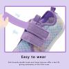 imageWateLves Wide Toddler Water Shoes Kids Barefoot Beach Swim Aqua Shoes Boys Girls Breathable Mesh Walking Hook and Loop SneakersPurple Fishscales