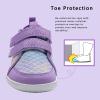 imageWateLves Wide Toddler Water Shoes Kids Barefoot Beach Swim Aqua Shoes Boys Girls Breathable Mesh Walking Hook and Loop SneakersPurple Fishscales