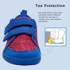 imageWateLves Wide Toddler Water Shoes Kids Barefoot Beach Swim Aqua Shoes Boys Girls Breathable Mesh Walking Hook and Loop SneakersRed Blue