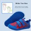 imageWateLves Wide Toddler Water Shoes Kids Barefoot Beach Swim Aqua Shoes Boys Girls Breathable Mesh Walking Hook and Loop SneakersRed Blue