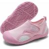 imageWateLves Wide Toddler Water Shoes Kids Quick Dry Barefoot Shoes Girls Boys Aqua Athletic Sneakers for Beach Hiking Swim Kayak Sport Accessories Camping EssentialsPink