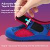 imageWateLves Wide Toddler Water Shoes Kids Quick Dry Barefoot Shoes Girls Boys Aqua Athletic Sneakers for Beach Hiking Swim Kayak Sport Accessories Camping EssentialsBlue Red
