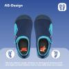 imageWateLves Wide Toddler Water Shoes Kids Quick Dry Barefoot Shoes Girls Boys Aqua Athletic Sneakers for Beach Hiking Swim Kayak Sport Accessories Camping EssentialsNavy Blue