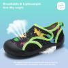 imageWateLves Wide Toddler Water Shoes Kids Quick Dry Barefoot Shoes Girls Boys Aqua Athletic Sneakers for Beach Hiking Swim Kayak Sport Accessories Camping EssentialsDinosaurs