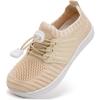 imageWateLves Water Shoes for Toddler Little Kid Minimalist Wide Barefoot Zero Drop Sole Splay Naturally Aqua Sneakers Boys GirlsYnBeige