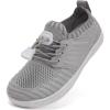 imageWateLves Water Shoes for Toddler Little Kid Minimalist Wide Barefoot Zero Drop Sole Splay Naturally Aqua Sneakers Boys GirlsYnLight Gray