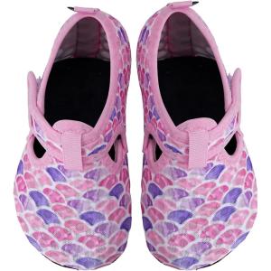 imageWateLves Kids Water Shoes Toddler Barefoot Swim Beach Shoes Girls Boys Breathable Quick Dry Aqua SocksFish ScalePink Purple