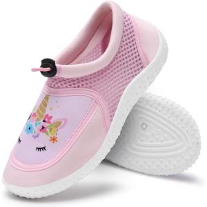imageWateLves Kids Water Shoes for Boys and Girls Quick Dry Barefoot Aqua Socks Beach Swim Pool Shoes Toddler Little Kid to Big KidPink Unicorn