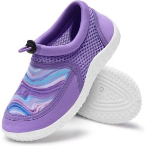 imageWateLves Kids Water Shoes for Boys and Girls Quick Dry Barefoot Aqua Socks Beach Swim Pool Shoes Toddler Little Kid to Big KidPurple