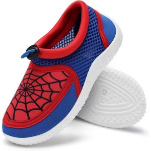 imageWateLves Kids Water Shoes for Boys and Girls Quick Dry Barefoot Aqua Socks Beach Swim Pool Shoes Toddler Little Kid to Big KidRed Blue