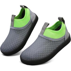imageWateLves Toddler Water Shoes Kids Boys and Girls  QuickDry MultiPurpose Casual Water Sneakers Slip On with Drainage Holes for Swim Walking Beach Vacation EssentialsGrayGreen