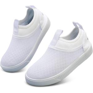 imageWateLves Toddler Water Shoes Kids Boys and Girls  QuickDry MultiPurpose Casual Water Sneakers Slip On with Drainage Holes for Swim Walking Beach Vacation EssentialsWhite