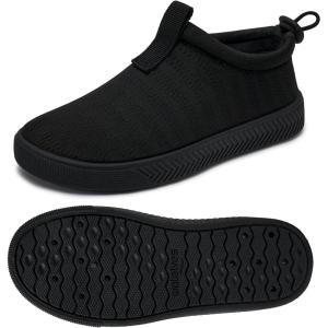 imageWateLves Toddler Water Shoes Kids Boys and Girls Quick Dry Water Sneakers Slip On Aqua Swim Shoes for Beach Daily WalkingBlack